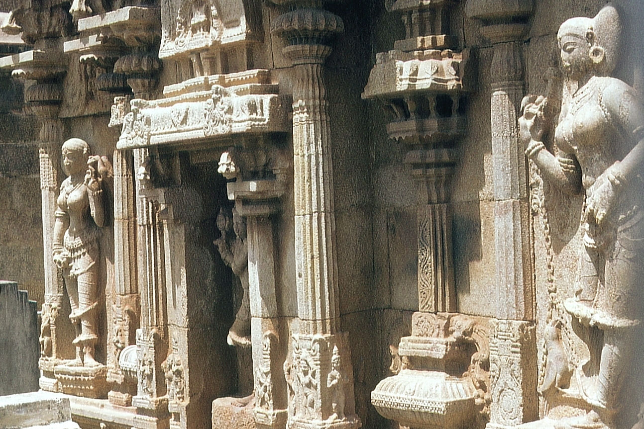 Wandgestaltung im Srirangam-Tempel